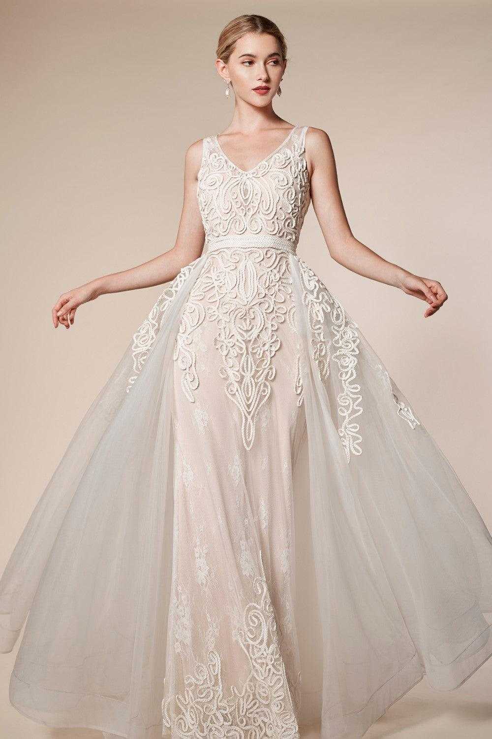 Cendrillon Divine, Cendrillon Divine CD5143 Robe de mariée longue ajustée sans manches