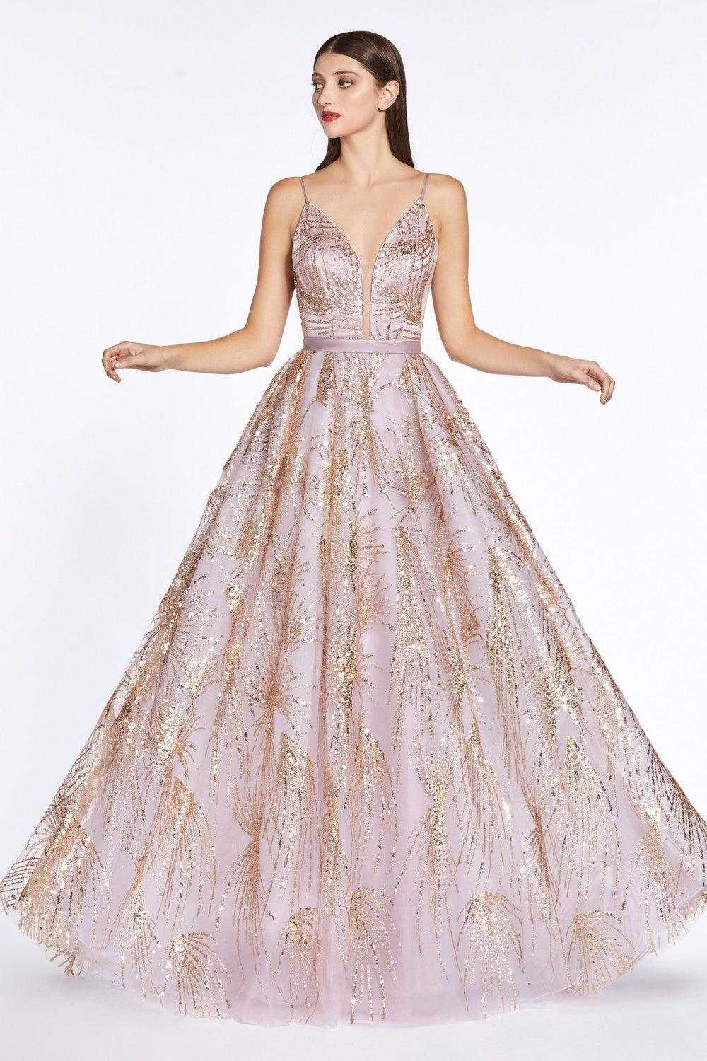 Cendrillon Divine, Cendrillon Divine CZ0016 Robe de bal longue avec bretelles spaghetti