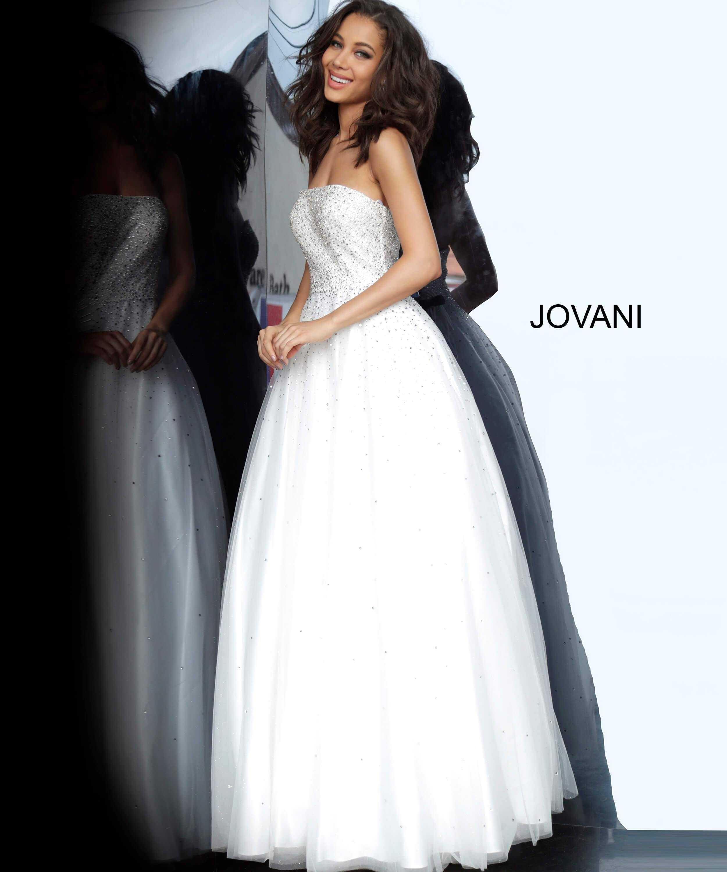 Jovani, Jovani 65664 Robe de bal longue sans bretelles