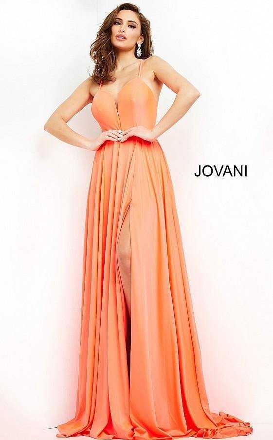 Jovani, Jovani 68640 Robe de bal longue sexy à bretelles spaghetti B