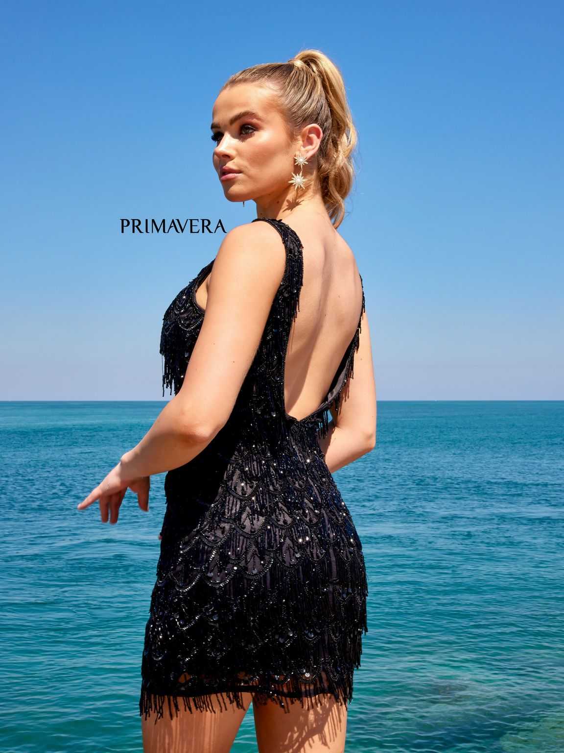 Primavera Couture, Primavera Couture 4042 Robe de soirée courte sans manches