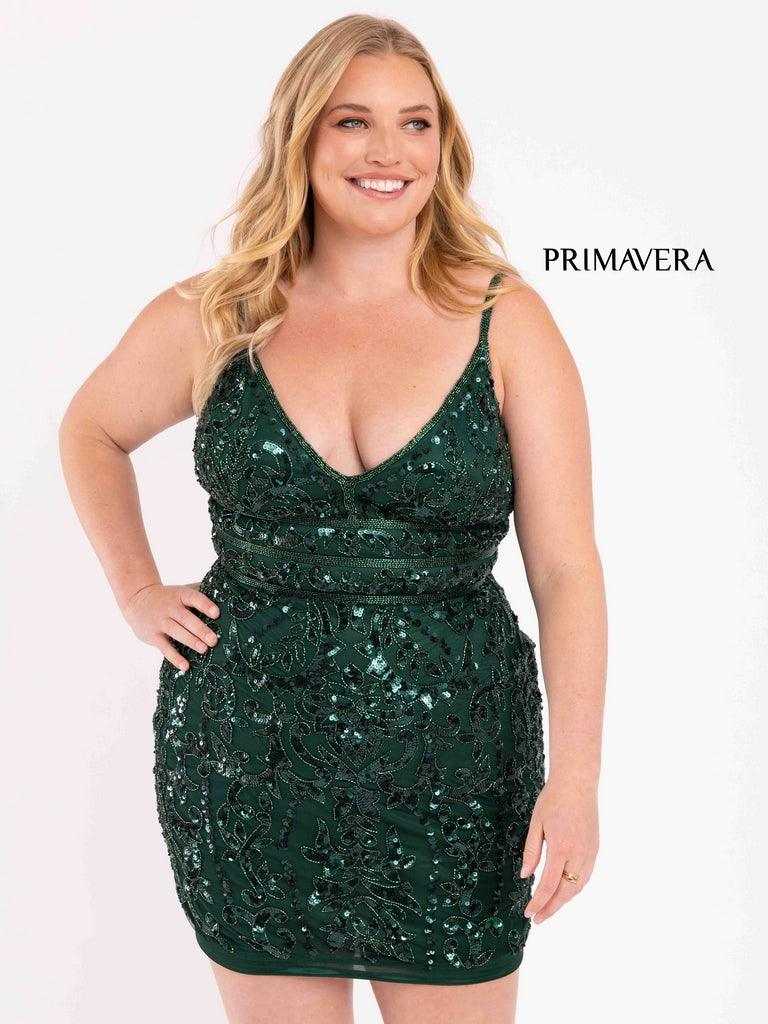 Primavera Couture, Primavera Couture Robe courte ajustée grande taille 3882