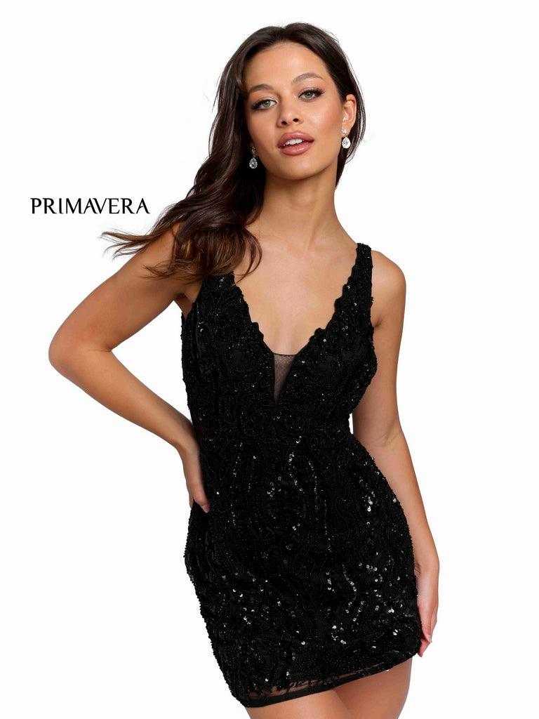 Primavera Couture, Primavera Couture Robe de bal courte perlée 3822