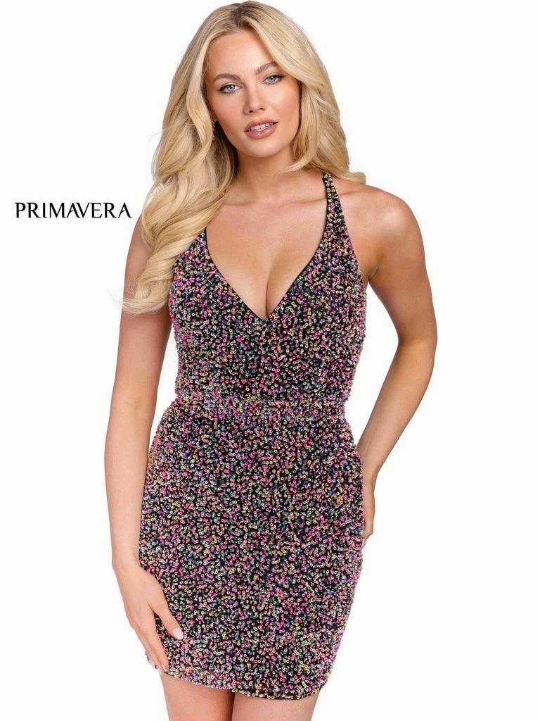 Primavera Couture, Primavera Couture Robe de bal courte perlée 3824