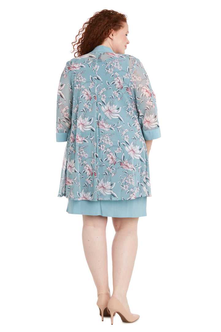 R&M Richards, R&M Richards 1036W Robe veste à imprimé floral grande taille