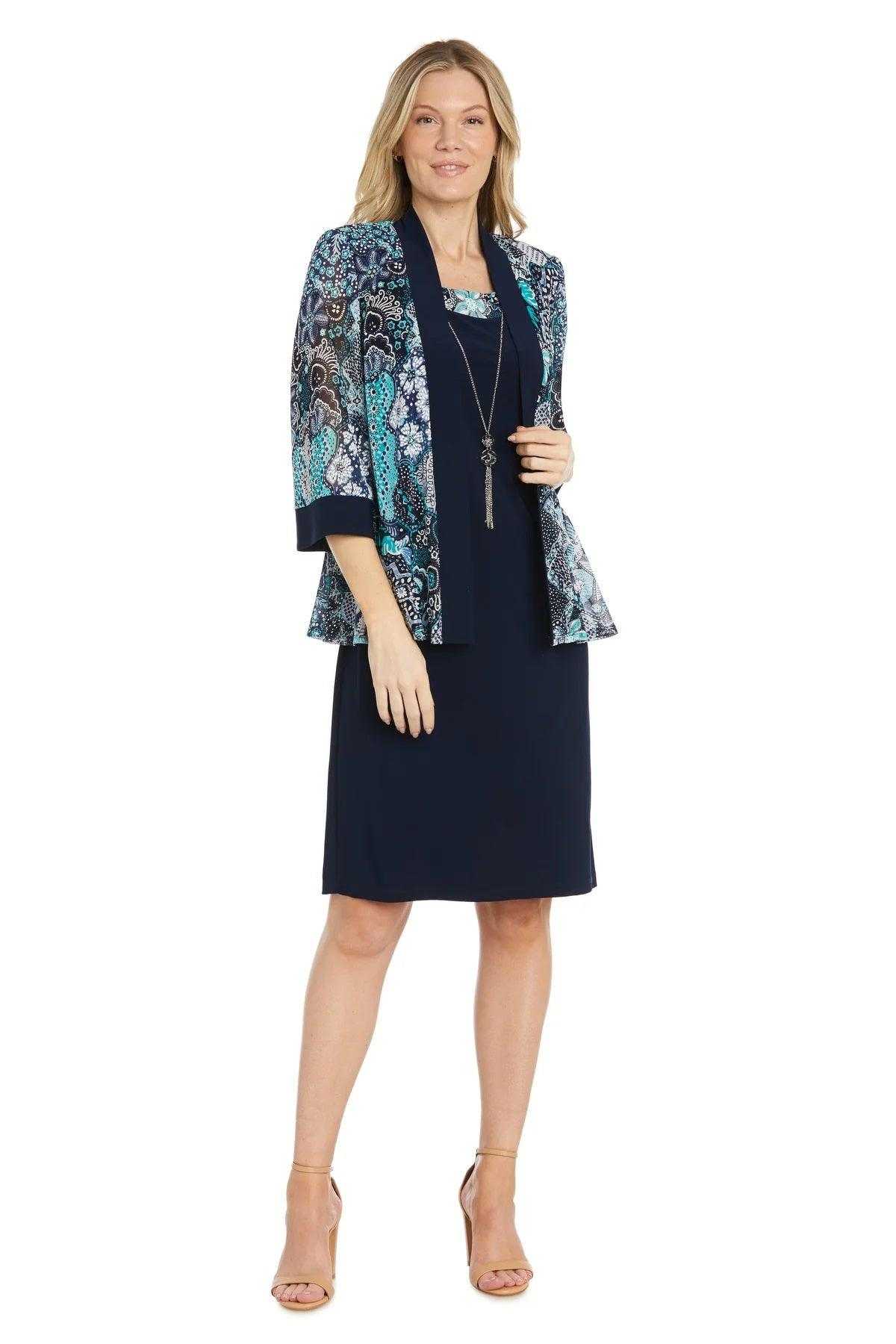 R&M Richards, R&M Richards 1189P Robe courte veste de cocktail petite