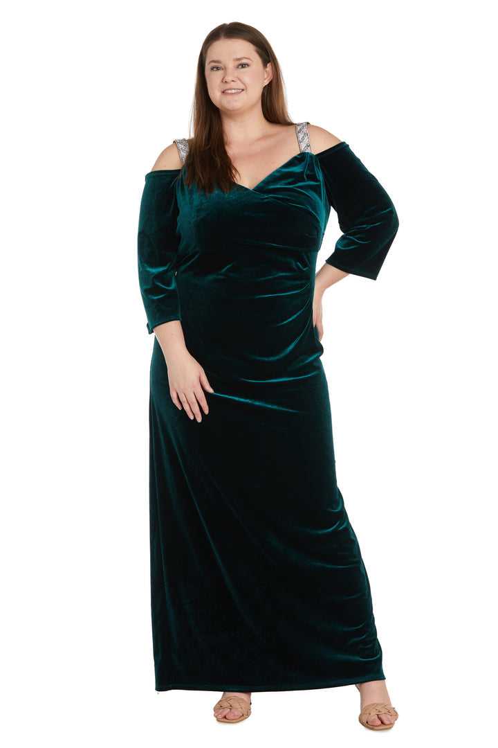 R&M Richards, R&M Richards 1489W Robe longue de soirée formelle grande taille