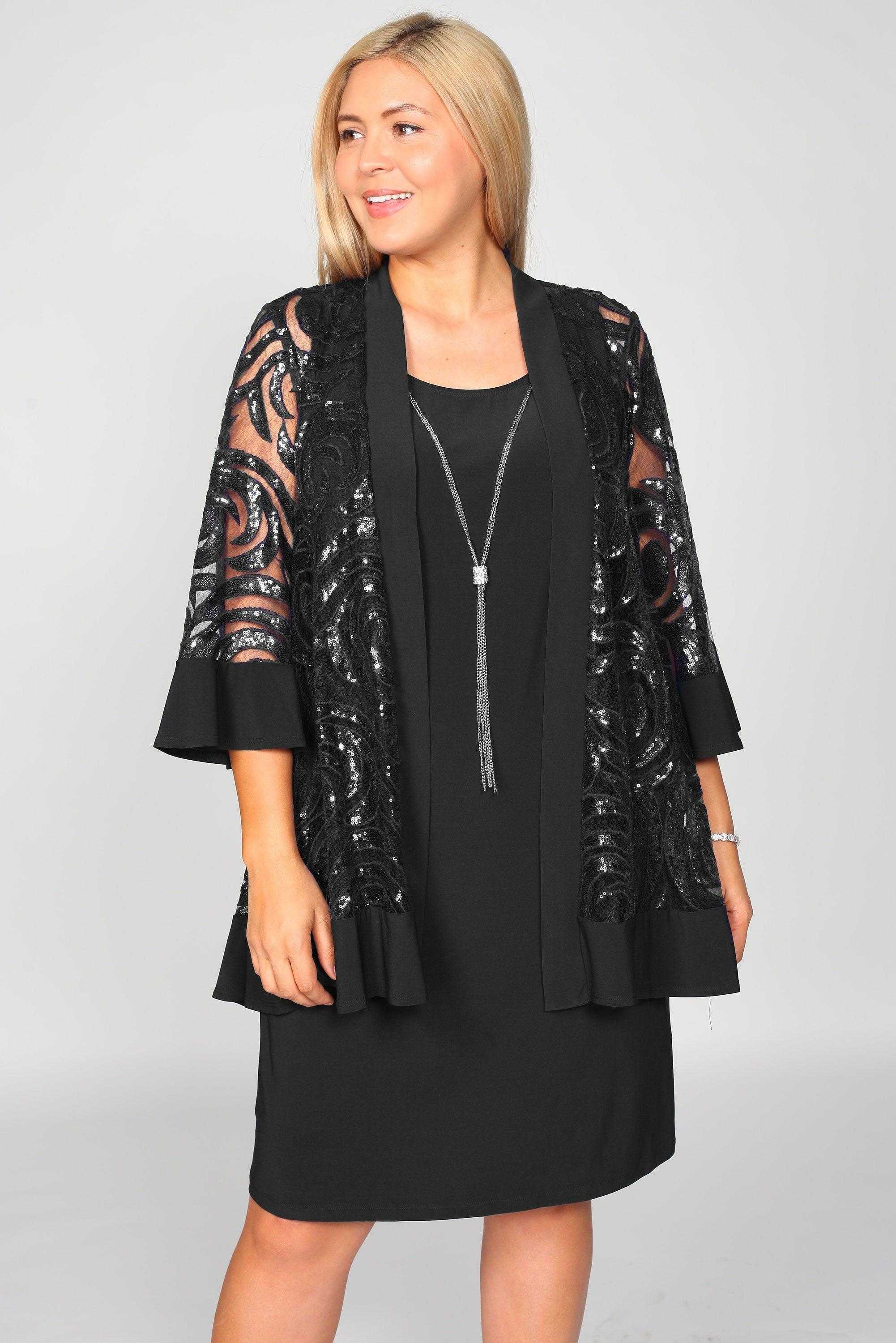 R&M Richards, R&M Richards 2342W Robe veste courte grande taille