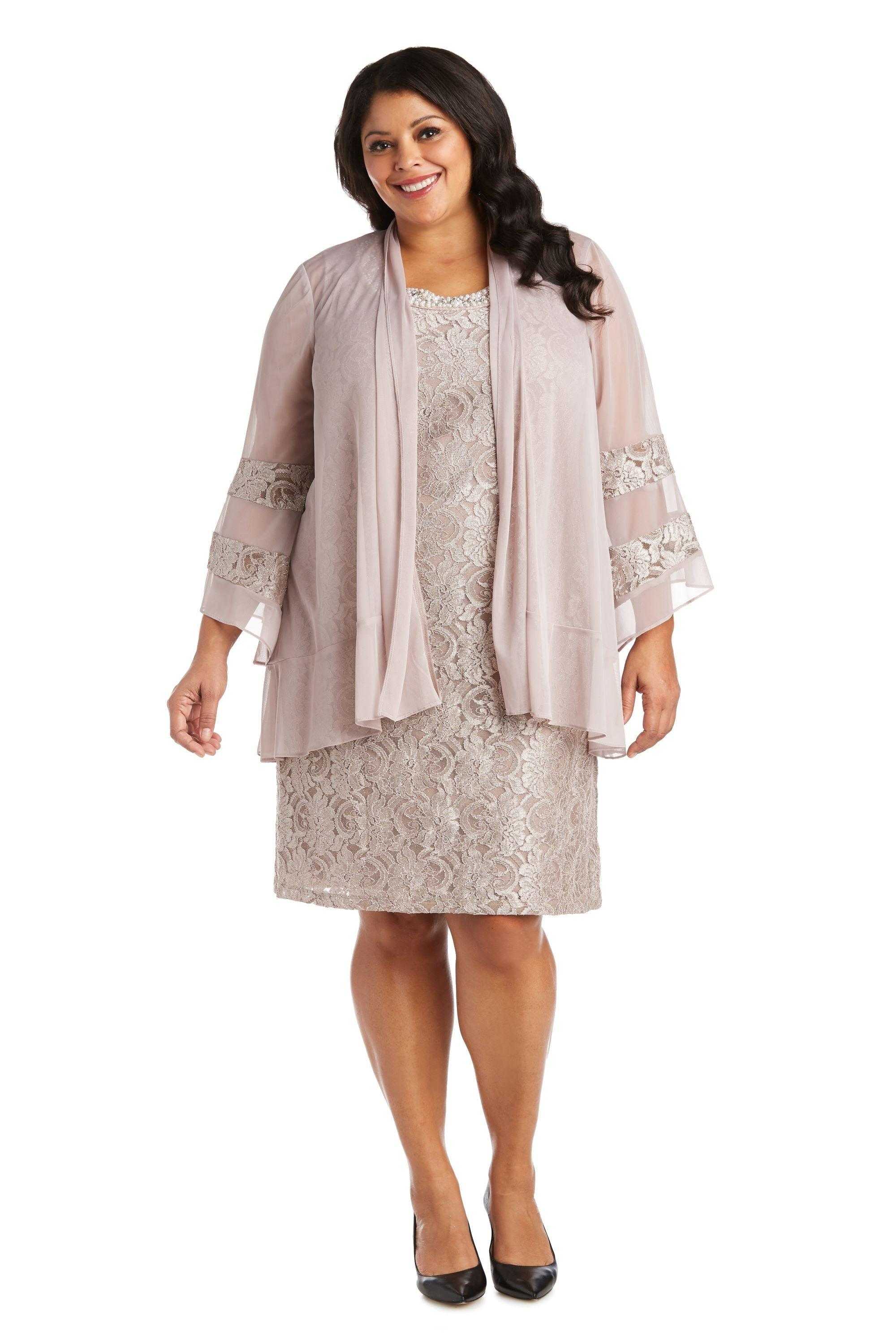 R&M Richards, R&M Richards 2421W Robe courte pour mère de la mariée grande taille Vente