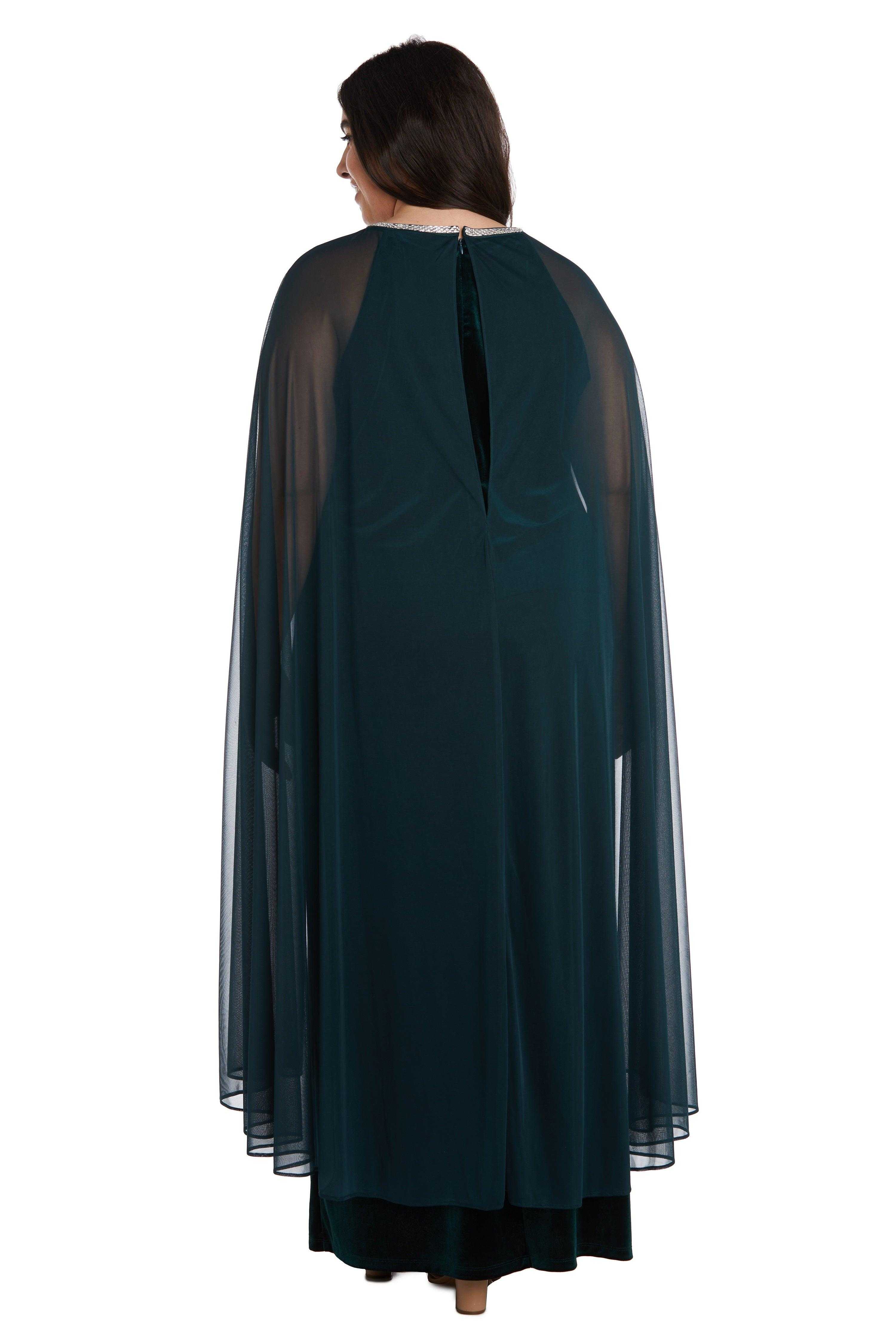 R&M Richards, R&M Richards 2642W Robe cape longue formelle grande taille