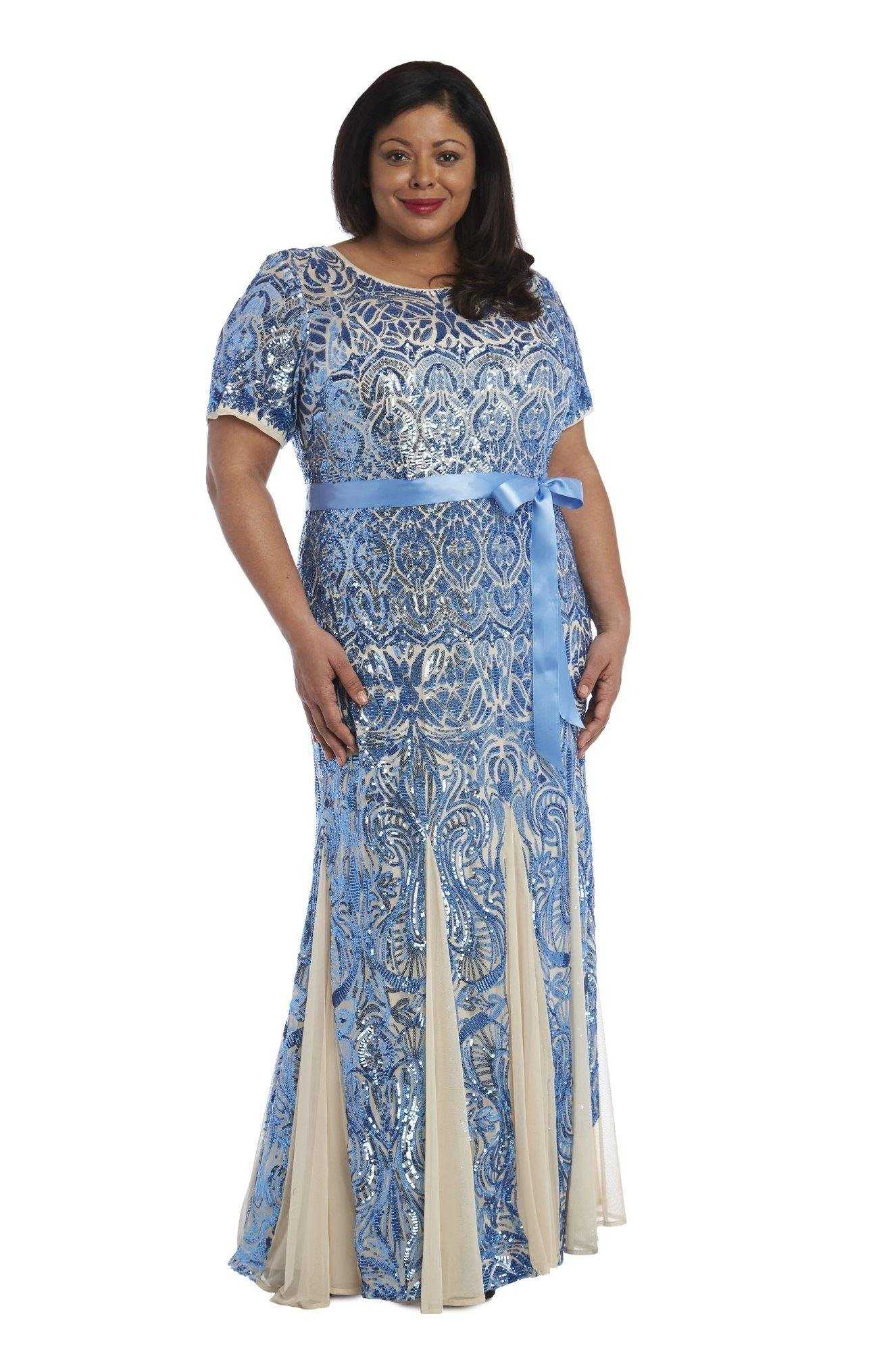 R&M Richards, R&M Richards 5048W Robe longue formelle grande taille