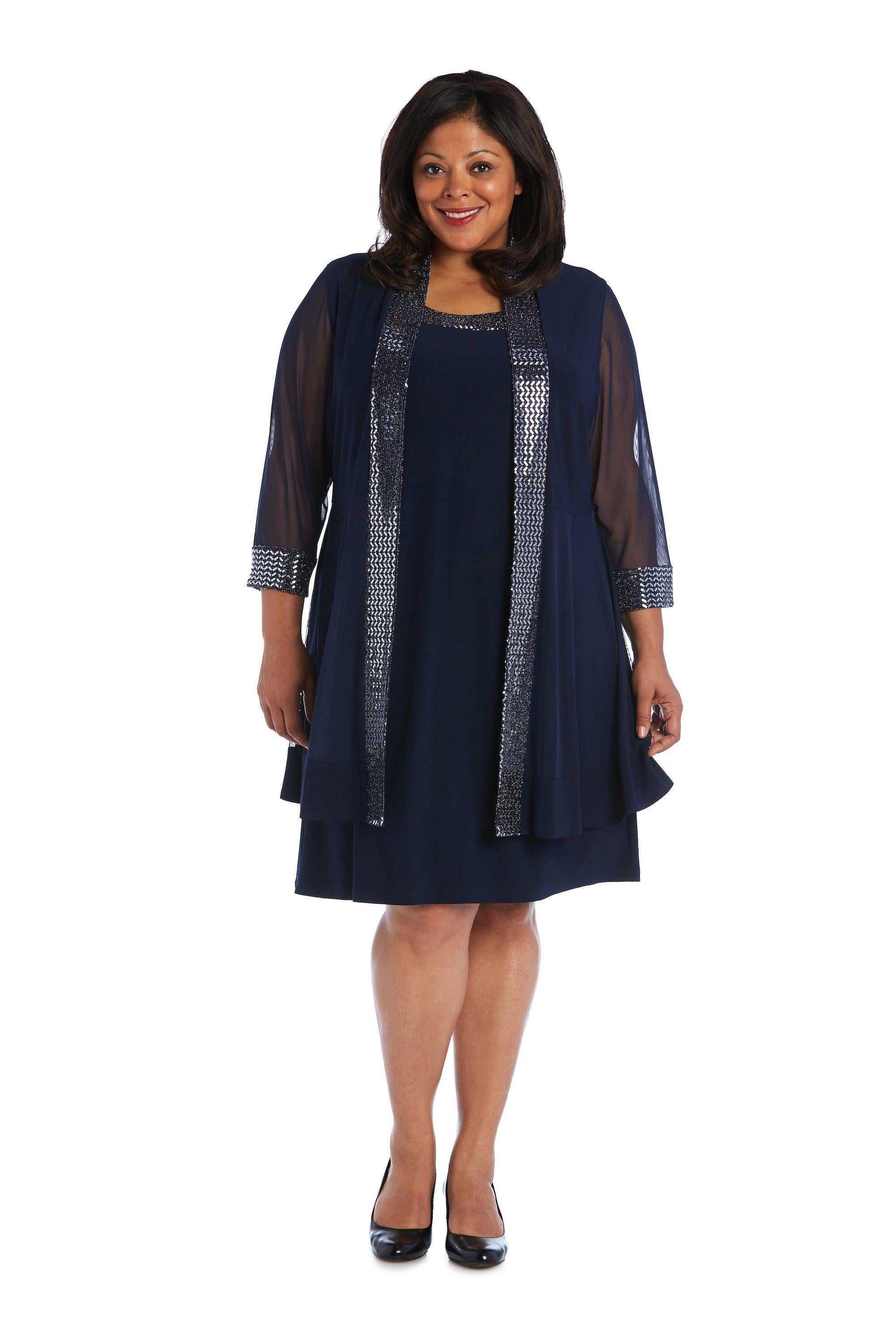 R&M Richards, R&M Richards 5327W Robe veste courte grande taille Vente