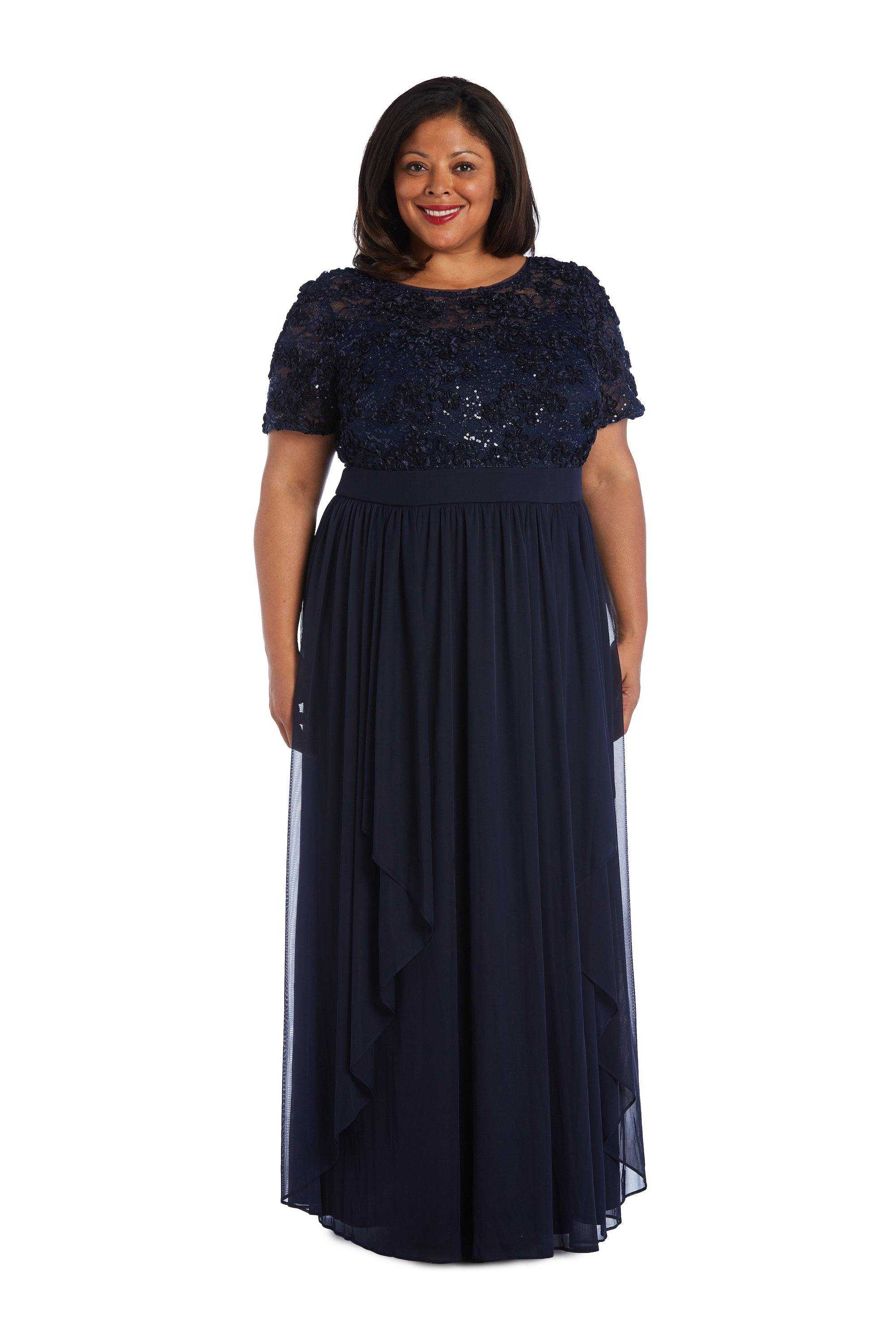 R&M Richards, R&M Richards 5516W Robe longue formelle grande taille