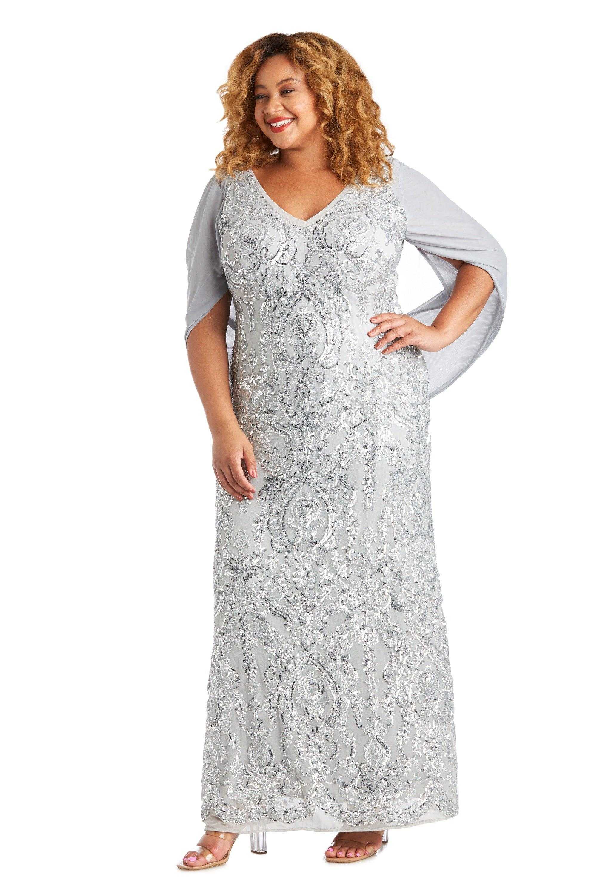 R&M Richards, R&M Richards 5909W Robe formelle longue grande taille