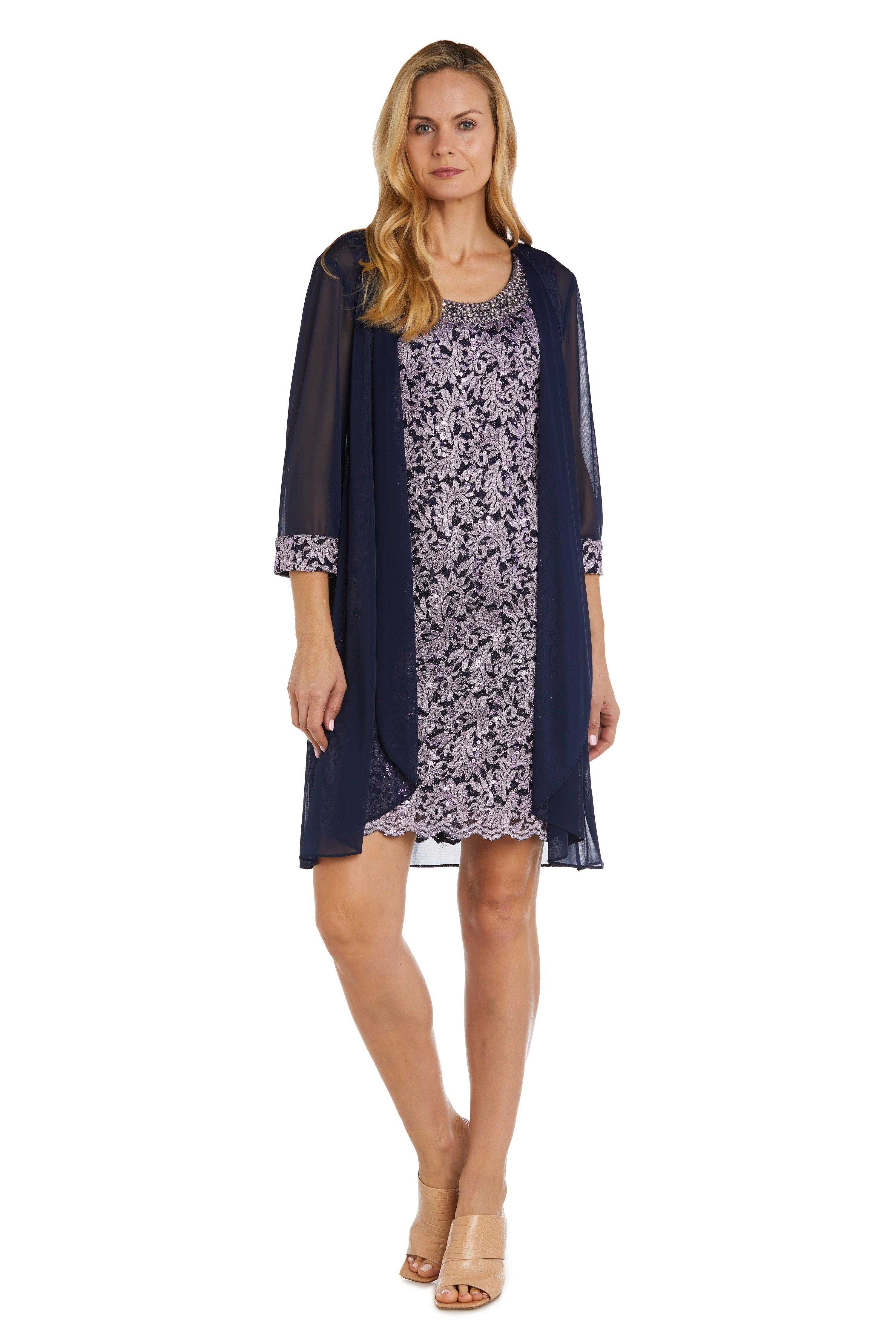 R&M Richards, R&M Richards 7312 Robe veste courte deux pièces Vente