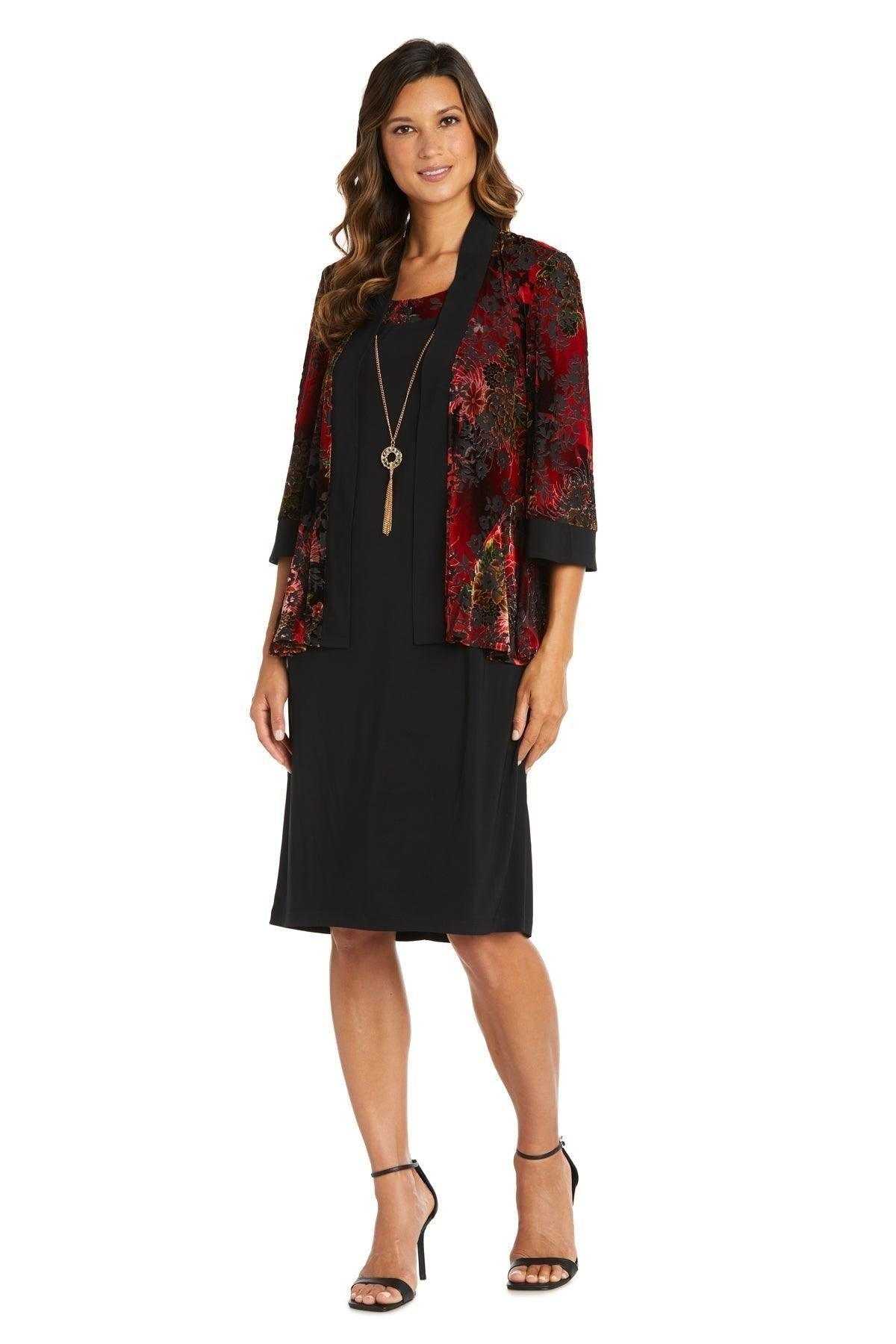 R&M Richards, R&M Richards 7679 Robe veste courte en velours Vente