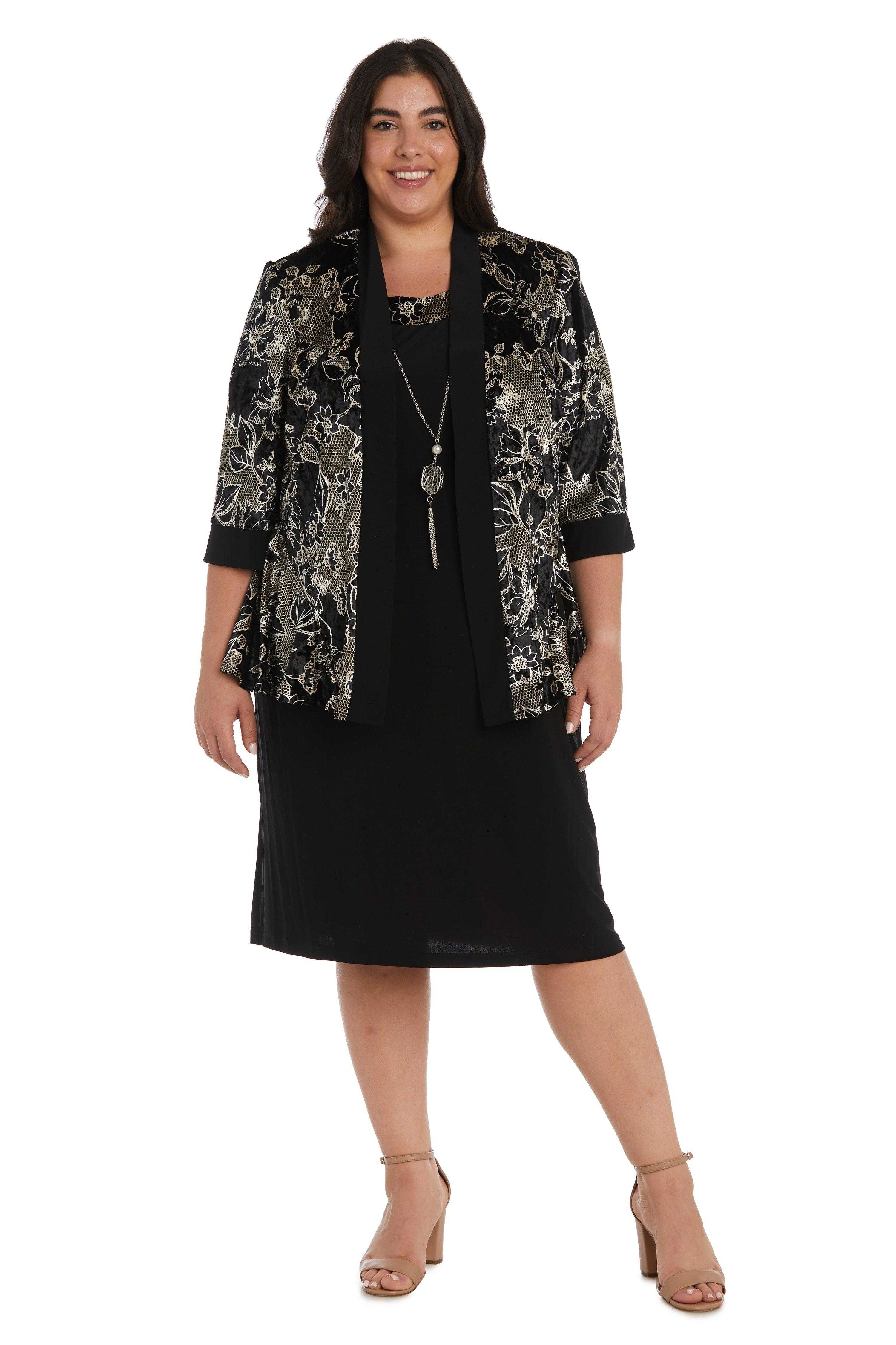 R&M Richards, R&M Richards 7688W Robe veste courte grande taille