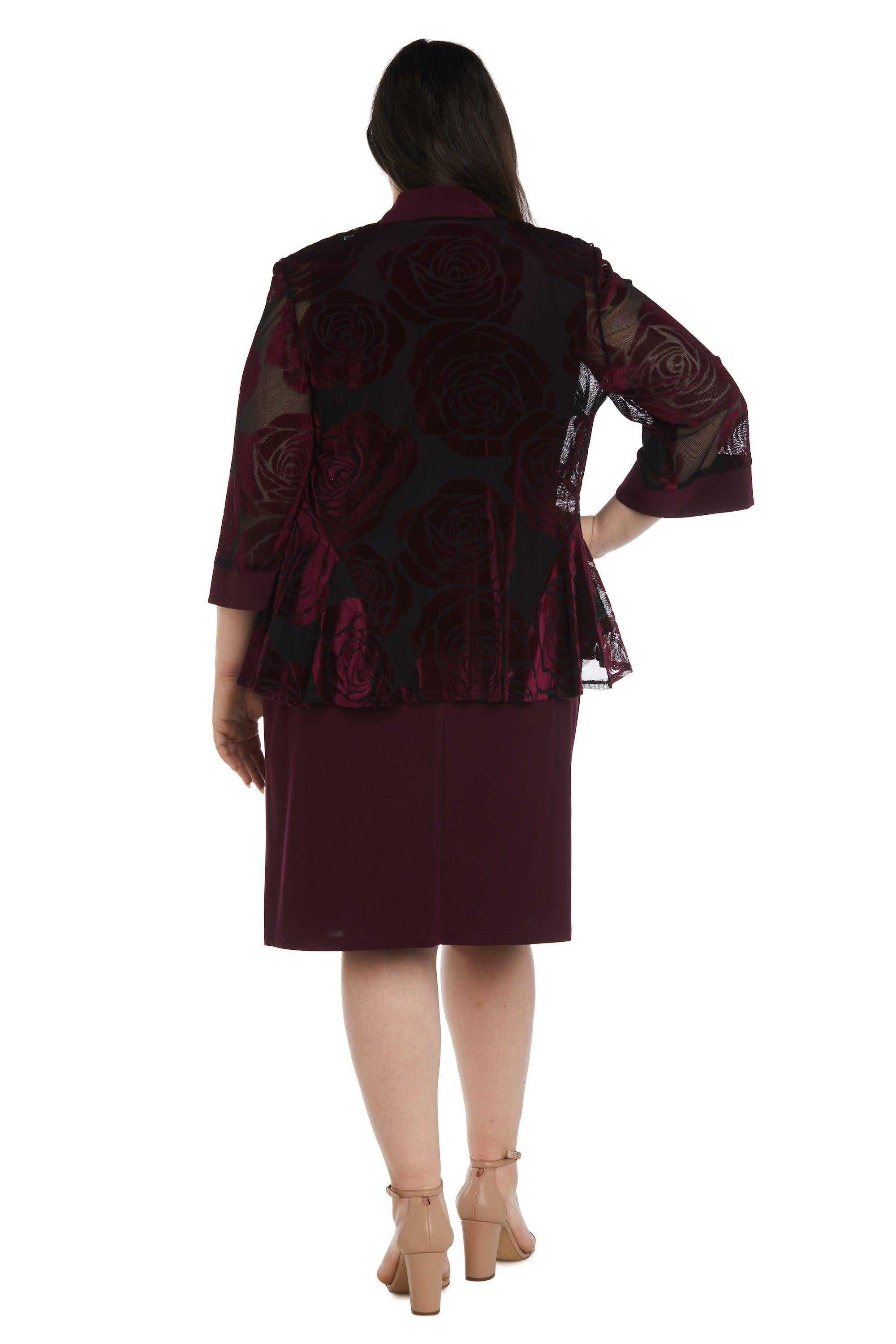 R&M Richards, R&M Richards 7999W Robe veste courte grande taille