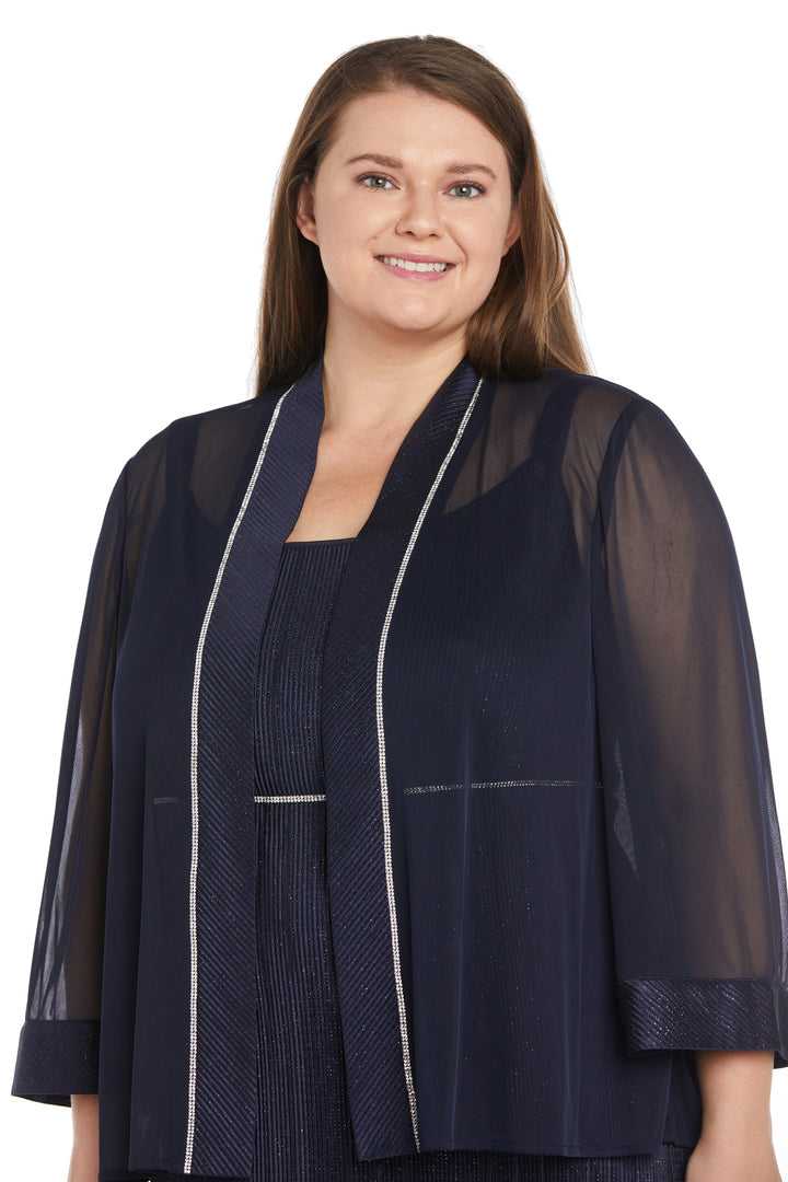 R&M Richards, R&M Richards 9048W Robe veste formelle longue grande taille