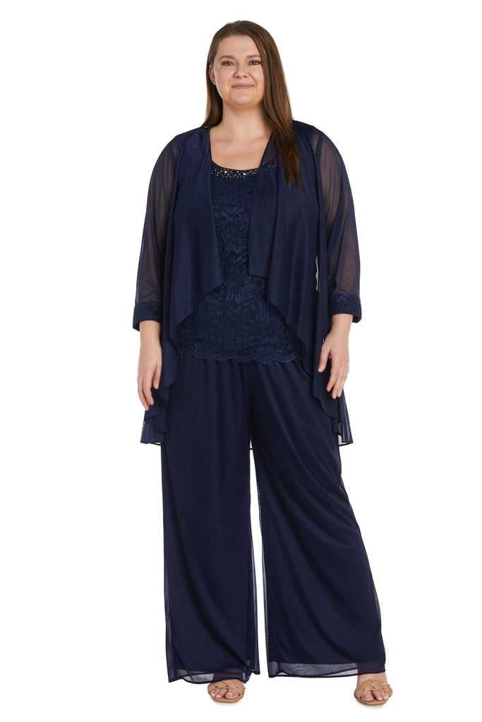 R&M Richards, R&M Richards 9099W Costume pantalon long grande taille