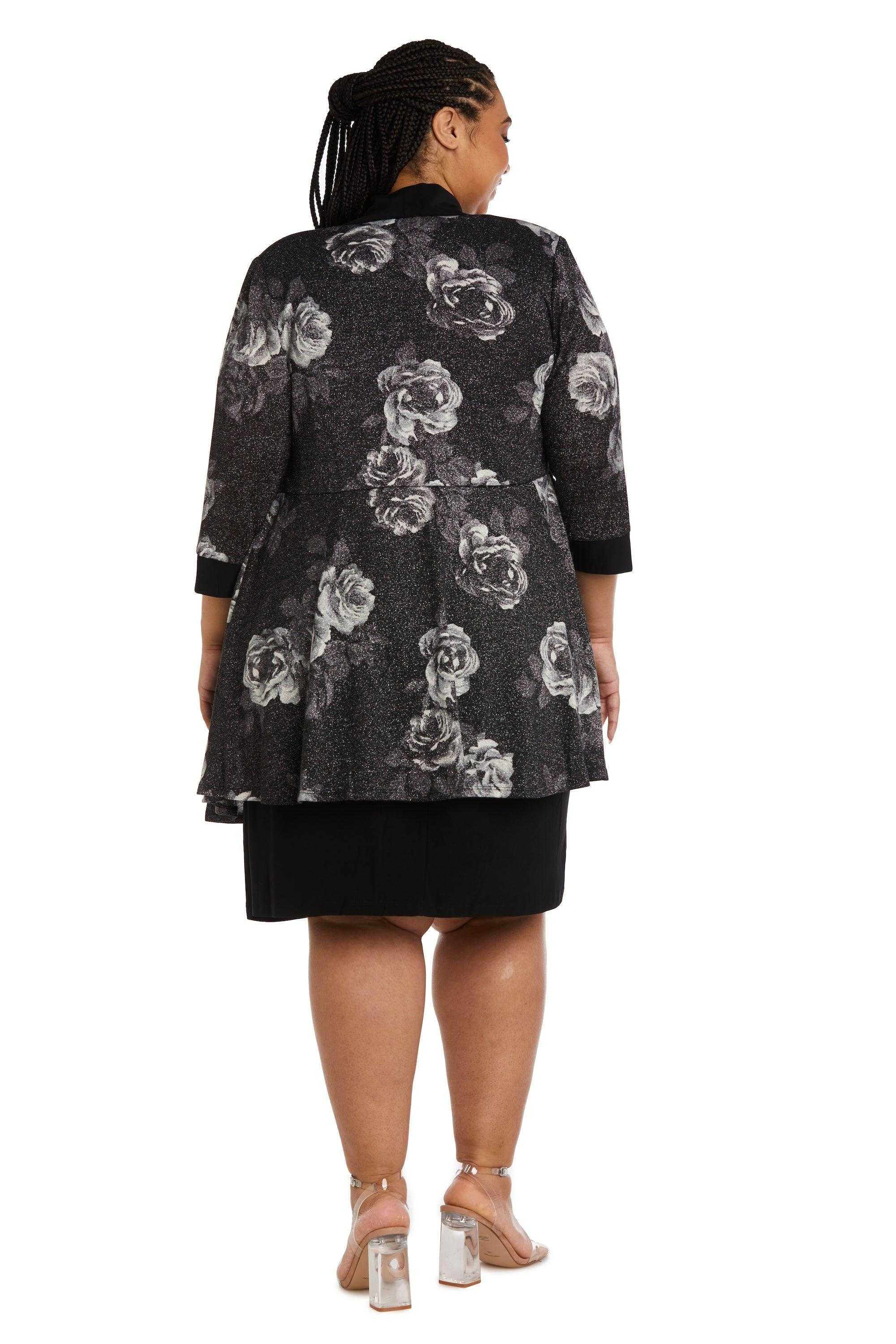 R&M Richards, R&M Richards 9203W Robe veste imprimée grande taille