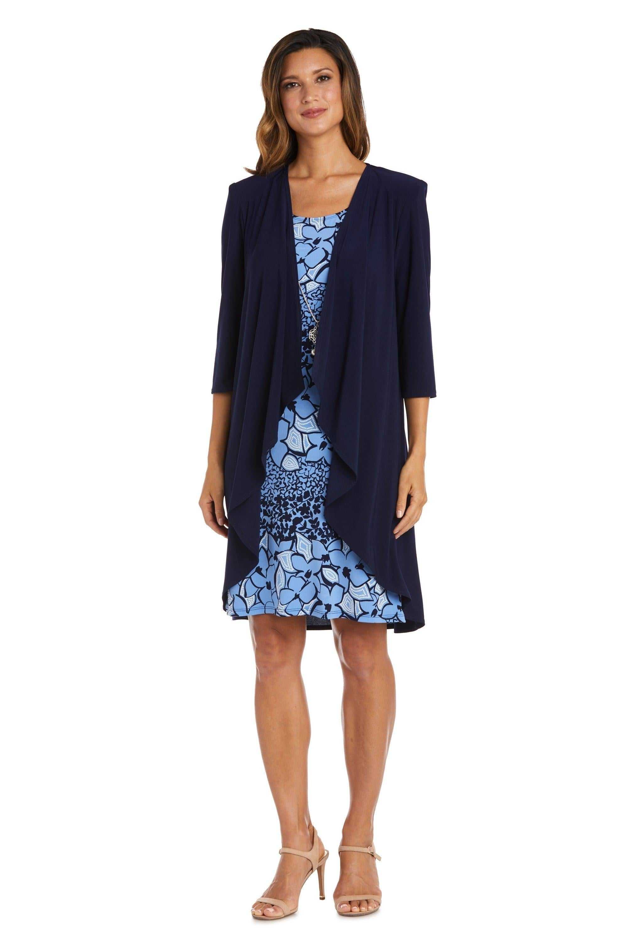 R&M Richards, R&M Richards 9297P Robe veste courte imprimée petite