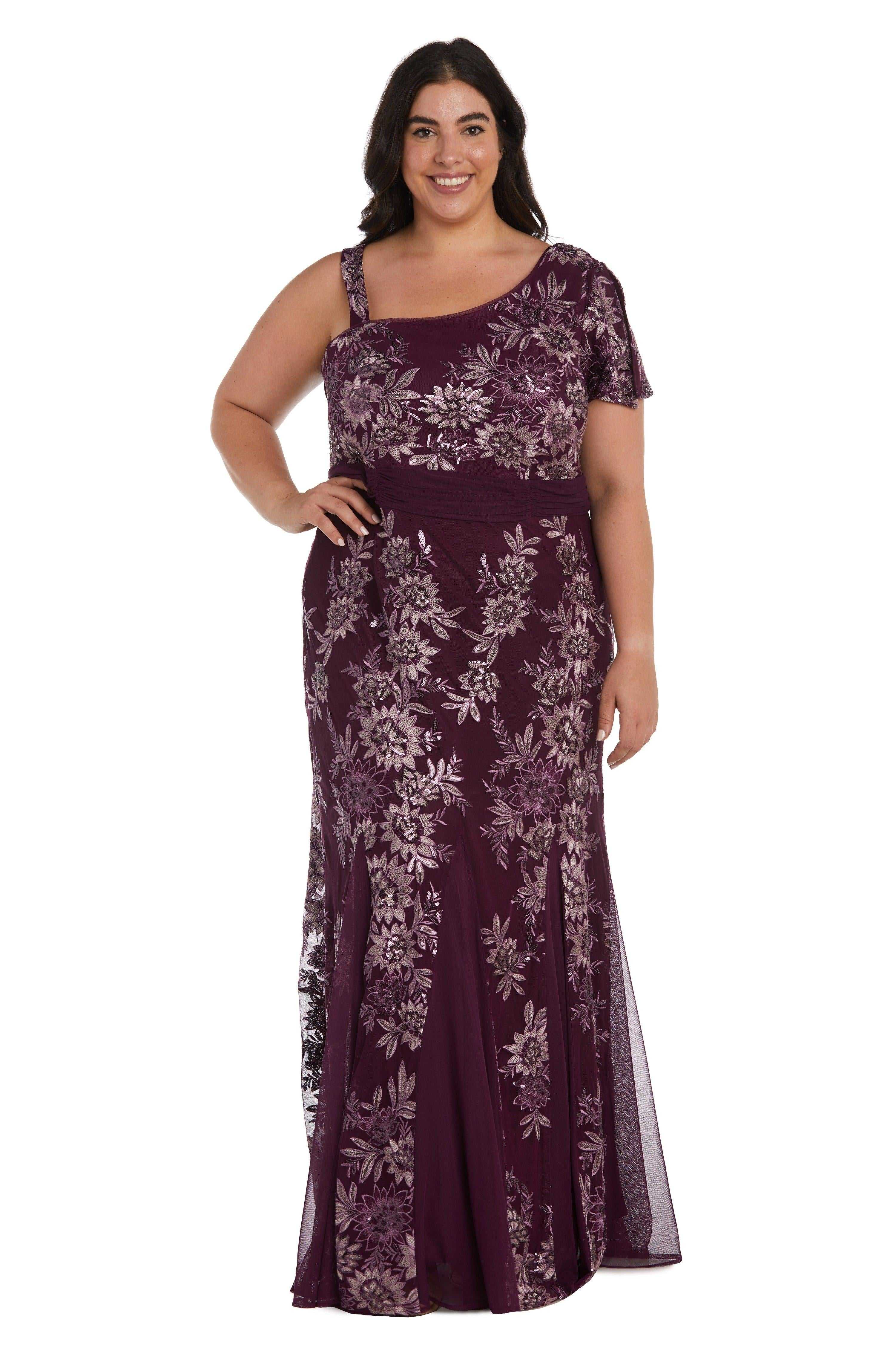 R&M Richards, R&M Richards 9623W Robe formelle longue grande taille