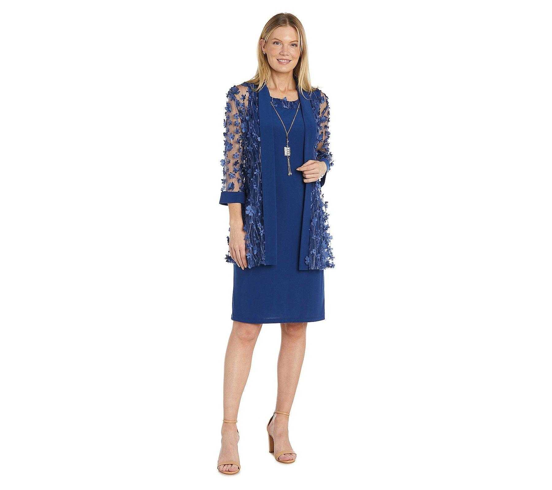 R&M Richards, R&M Richards 9733 Robe veste courte à imprimé floral