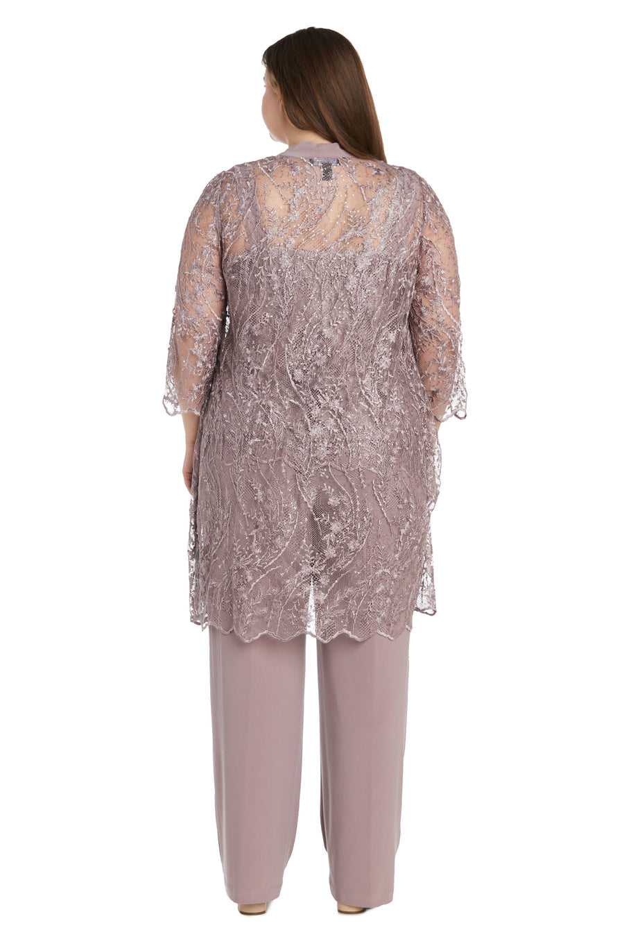 R&M Richards, R&M Richards 9862W Ensemble pantalon à paillettes grande taille