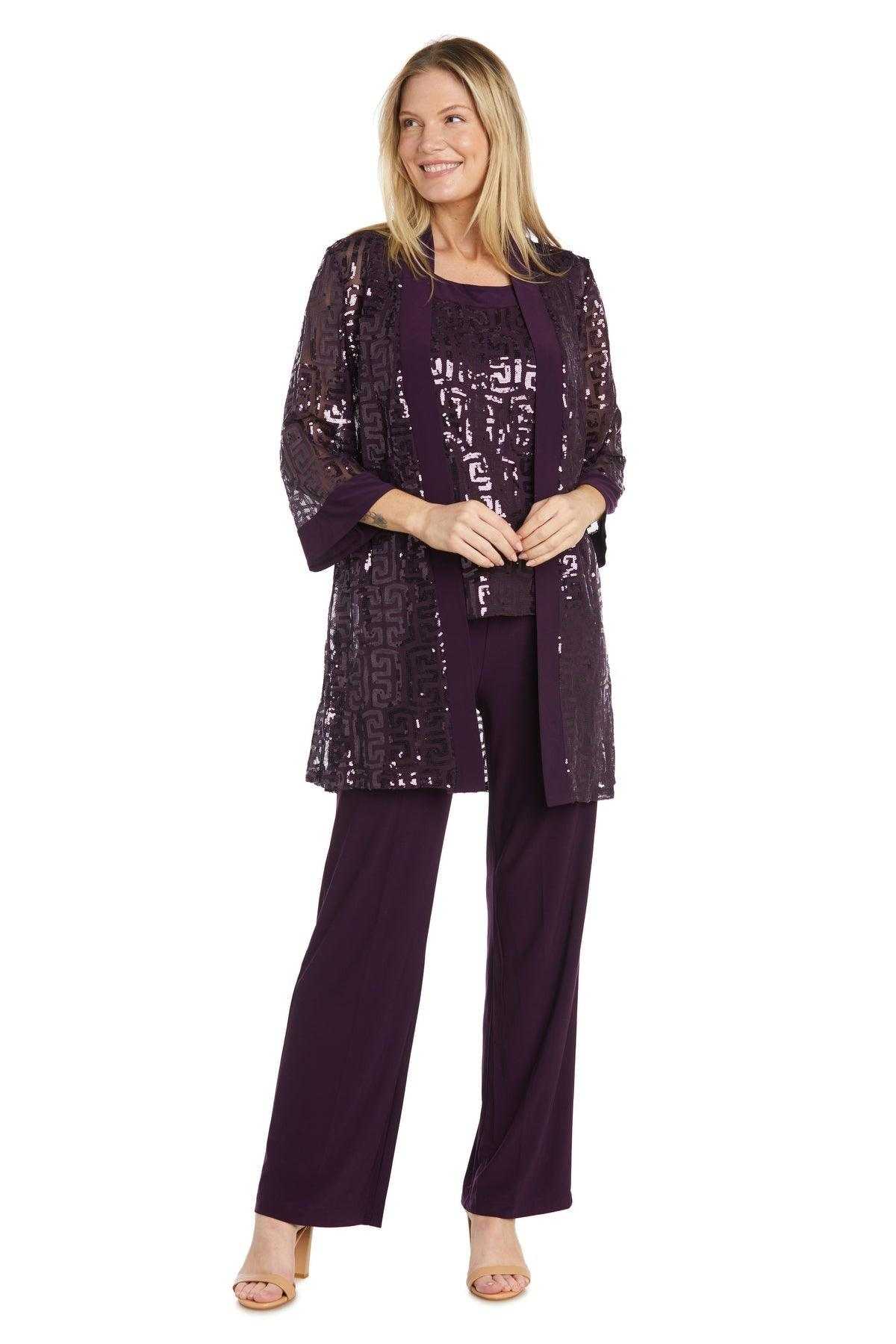 R&M Richards, R&M Richards RM9761W Tailleur-pantalon formel à paillettes