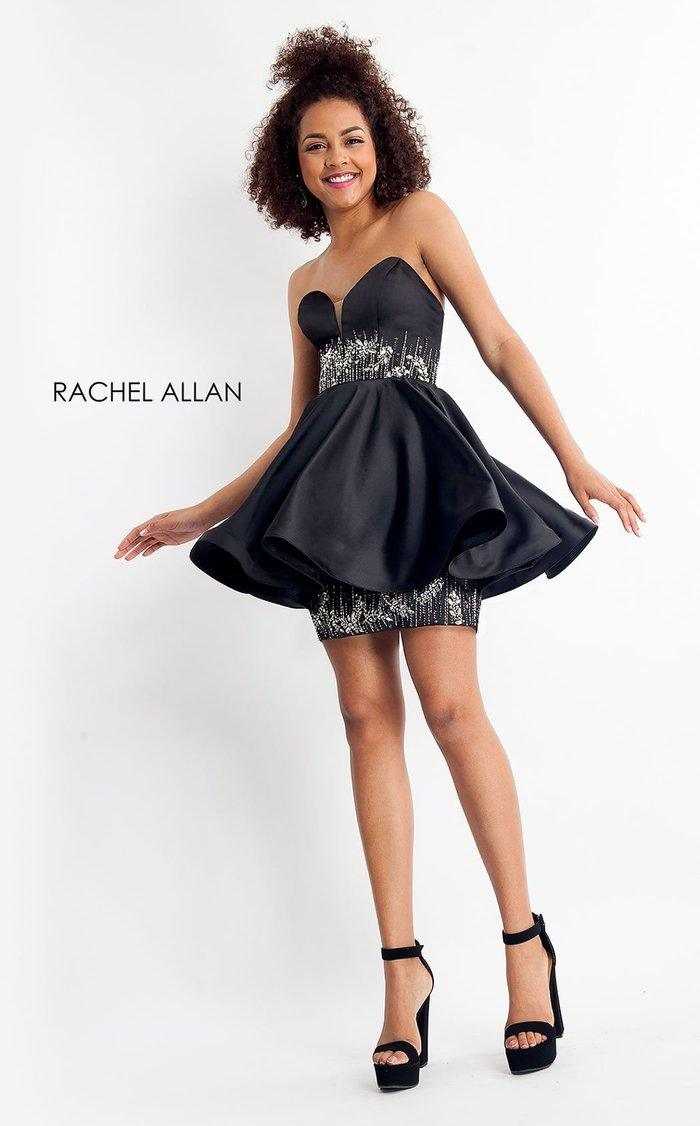 Rachel Allan, Rachel Allan Homecoming Robe courte sans bretelles 4696