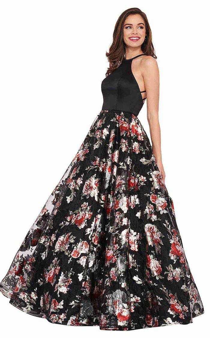 Rachel Allan, Rachel Allan Prom longue robe de bal florale licou 6581