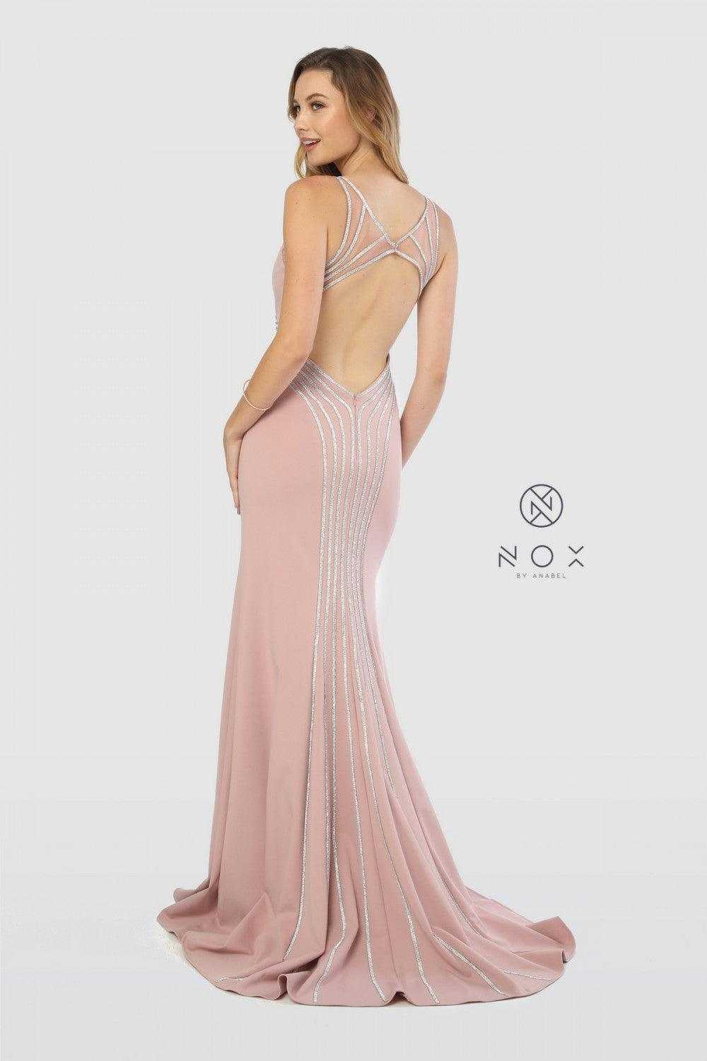 Nox Anabel, Robe de bal formelle longue et sexy à dos nu