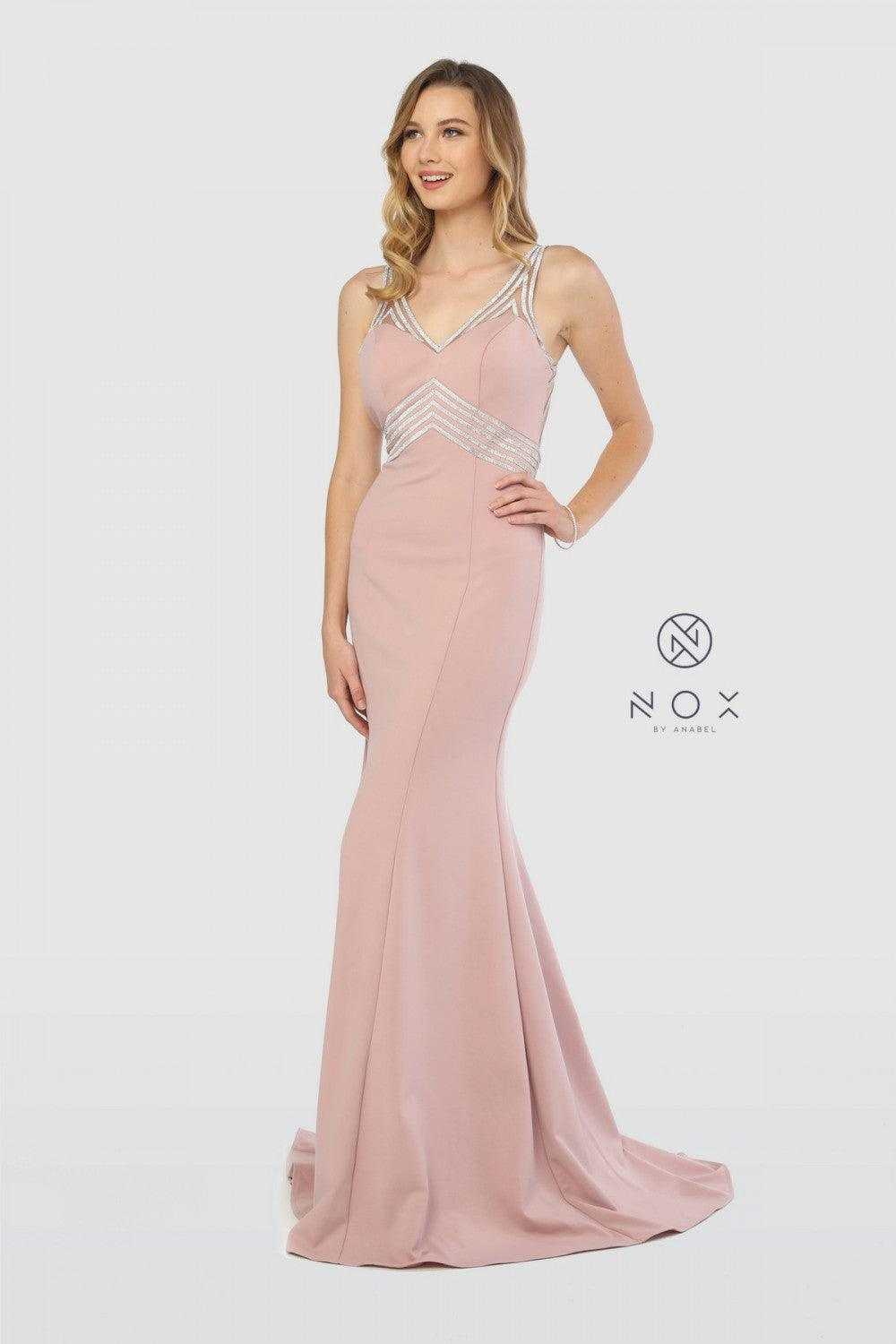 Nox Anabel, Robe de bal formelle longue et sexy à dos nu