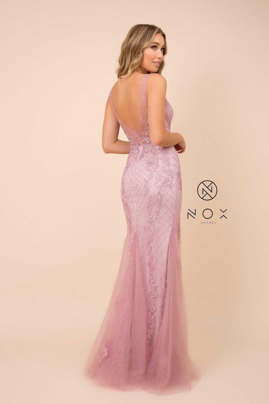 Nox Anabel, Rose 10 Robe De Bal Longue Formelle Sirène Sans Manches Soldes