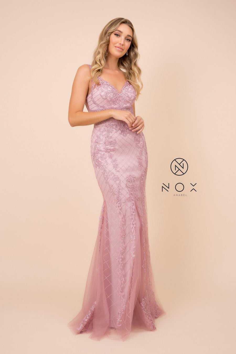 Nox Anabel, Rose 10 Robe De Bal Longue Formelle Sirène Sans Manches Soldes