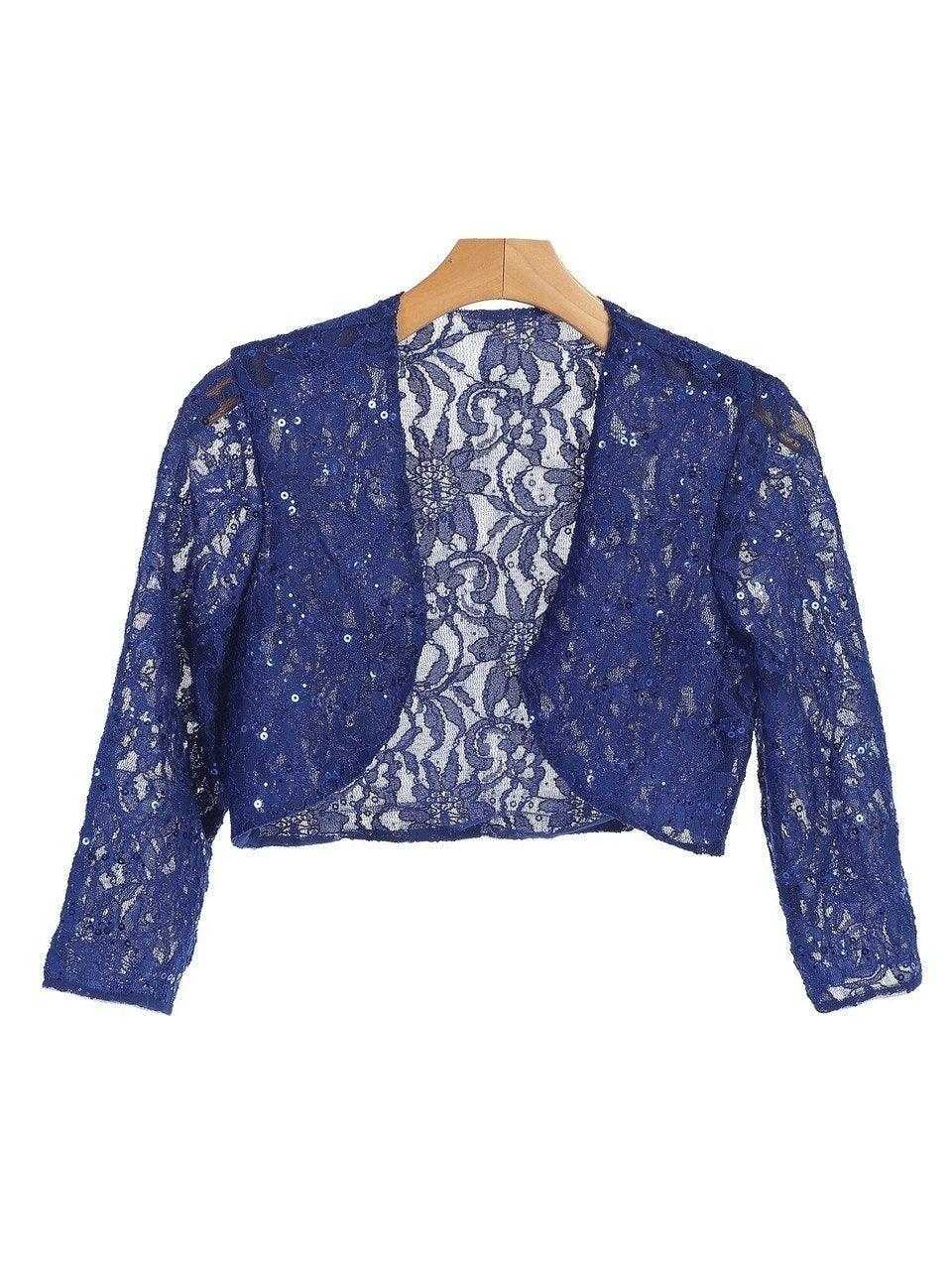 Mode Eva, Royal 4XL Veste Boléro de Soirée Formelle en Dentelle Soldes