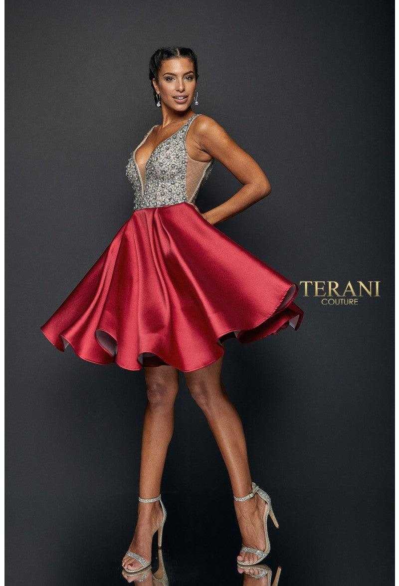 Terani Couture, Terani Couture 1821H7771 Robe de cocktail courte de bal